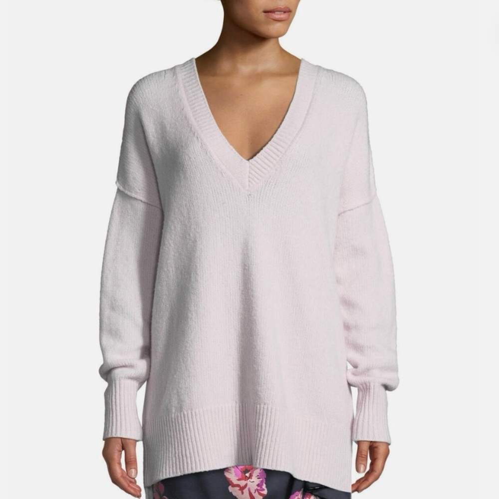 Joie Women's Light Purple V-Neckline Long Sleeves Pullover Sweater - Size S